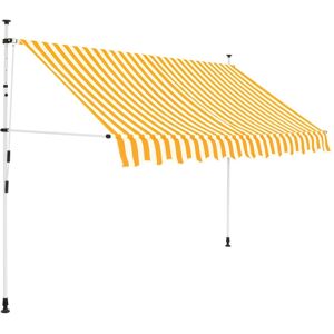 vidaXL foldemarkise manuel betjening 300 cm stribet orange og hvid