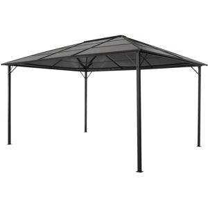 vidaXL pavillon med tag aluminium 4 x 3 x 2,6 m sort