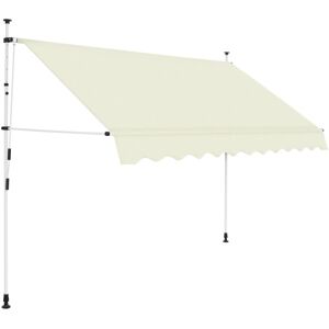 vidaXL foldemarkise med manuel betjening 300 cm cremefarvet