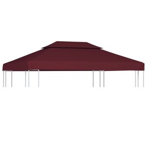 vidaXL pavillontopdække i 2 lag 310 g/m² 4 x 3 m bordeaux