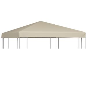 vidaXL pavillontopdække 310 g/m² 3x3 m beige