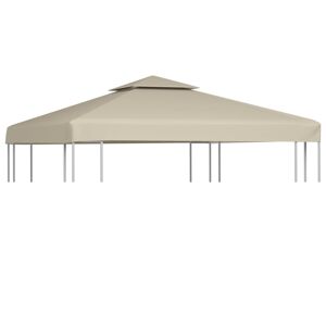 vidaXL baldakin til havepavillon 3x3 m 310 g/m² beige