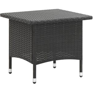 vidaXL tebord 50 x 50 x 47 cm polyrattan sort