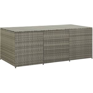 vidaXL opbevaringskasse til haven 180x90x75 cm polyrattan grå