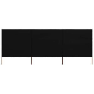 vidaXL 3-panels læsejl 400x120 cm stof sort