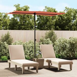 vidaXL parasol med aluminiumstang 180x110 cm terracotta