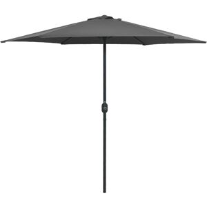 vidaXL udendørs parasol med aluminiumsstang 270x246 cm antracitgrå