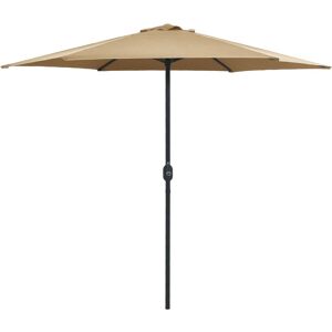 vidaXL udendørs parasol med aluminiumsstang 270x246 cm gråbrun