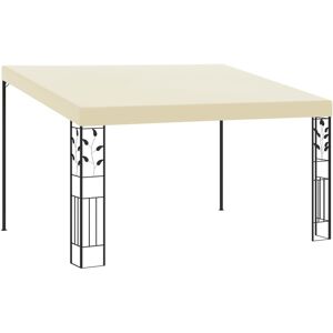 vidaXL vægmonteret pavillon 4x3x2,5 m cremefarvet