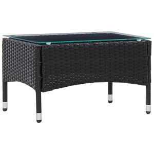 vidaXL sofabord 60x40x36 cm polyrattan sort