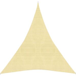 vidaXL solsejl 160 g/m² 5x7x7 m HDPE beige