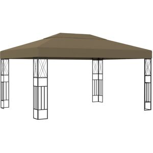 vidaXL pavillon 3x4 m stof gråbrun