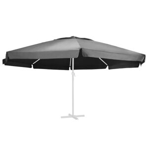 vidaXL udskiftningsdug til parasol 600 cm antracitgrå