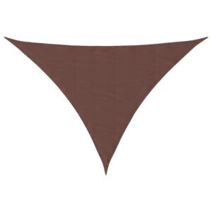 vidaXL solsejl 3x4x4 m trekantet oxfordstof brun