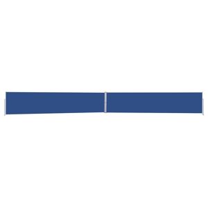 vidaXL sammenrullelig sidemarkise til terrassen 170x1200 cm blå