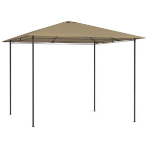 vidaXL pavillon 3x3x2,6 m 160 g/m² gråbrun