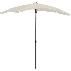 vidaXL parasol med stang 200x130 cm sandfarvet