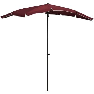 vidaXL parasol med stang 200x130 cm bordeaux