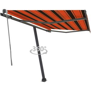 vidaXL fritstående markise 300x250 cm automatisk betjening orange/brun