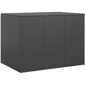 vidaXL hyndeboks 145x100x103 cm polyrattan sort