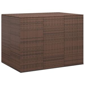 vidaXL hyndeboks 145x100x103 cm polyrattan brun