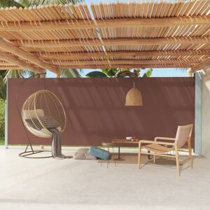 vidaXL sammenrullelig sidemarkise til terrassen 200x600 cm brun