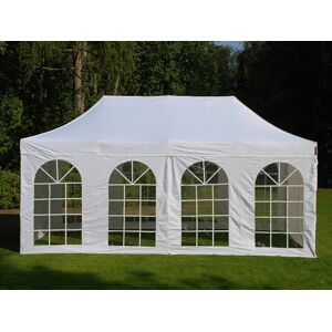 Dancover Foldetelt Flextents Easy Up Pavillon Pro Vintage Style 3x6m Hvid, Inkl. 6 Sider