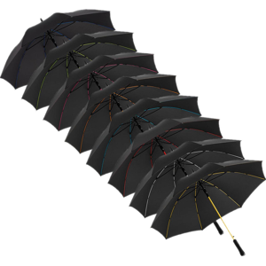 Fare Fa1084, Paraplyer Ac-Umbrella Colorline-Sort/hvid-Ø 105 Cm