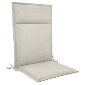 Nordstrand Home Havehynde til positionsstol med høj ryg - 5 cm tykkelse - Beige hynde med god komfort -  universal