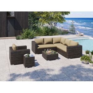 Baihui Moonlight Living Loungesæt I Brunmix Polyrattan