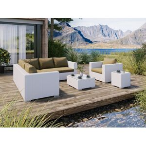 Baihui Moonlight Living Loungesæt I Hvid Polyrattan