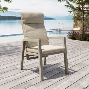 Atleve Jamaica Recliner Stol I Khaki Aluminium