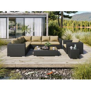 Baihui Moonlight Dream Loungesæt - Sort Polyrattan