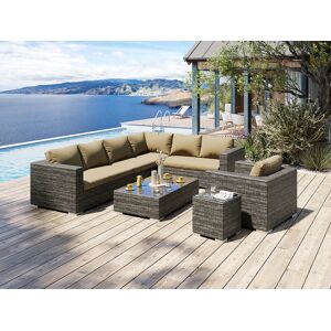 Baihui Moonlight Dream Loungesæt - Gråmix Polyrattan