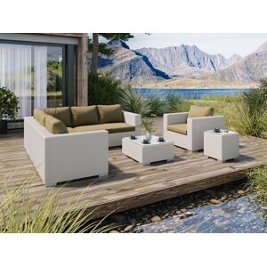 Baihui Moonlight Living Loungesæt I Hvid Polyrattan