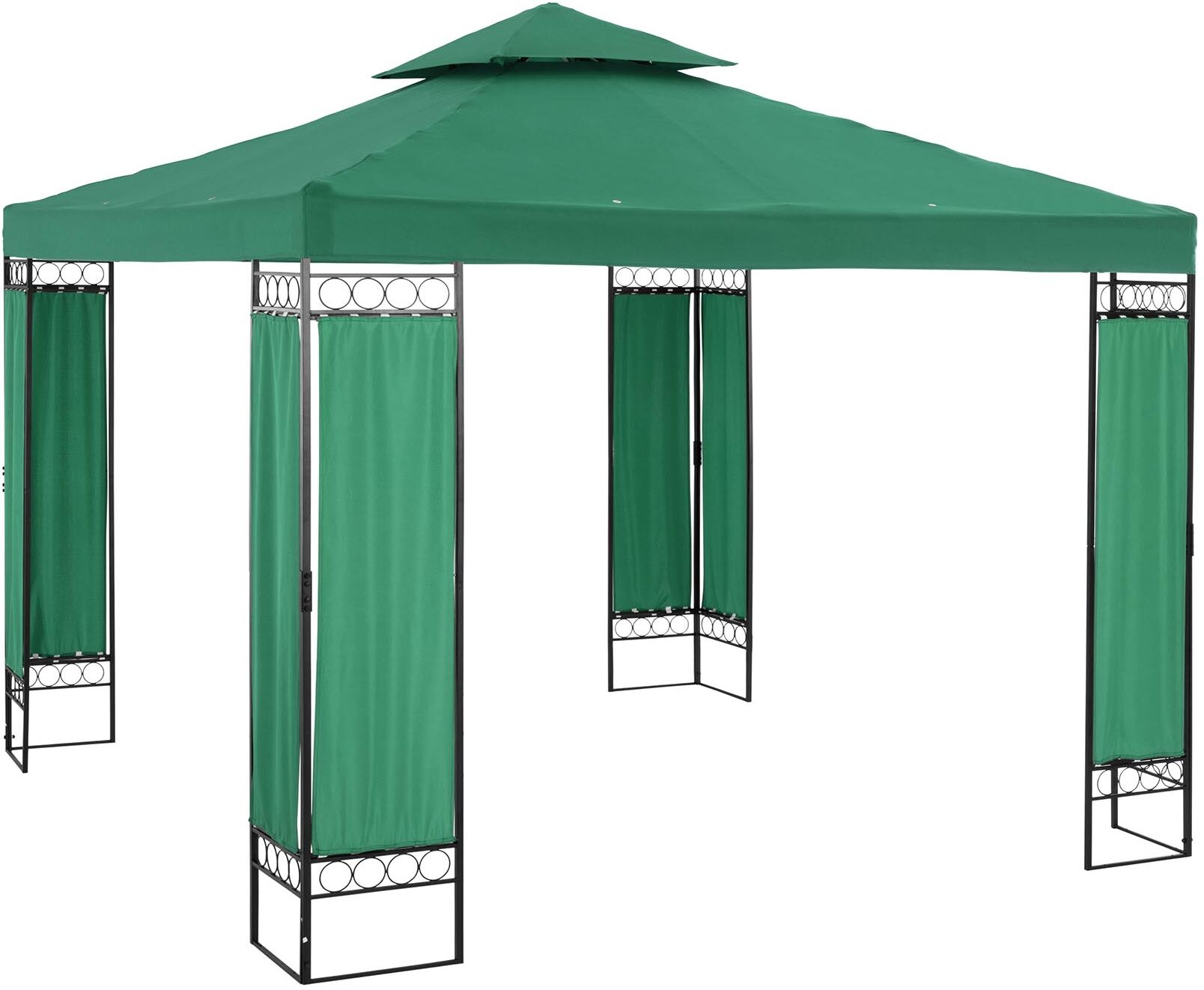 Uniprodo Telt-pavillon - 3 x 3 m - 160 g/m² - mørkegrøn