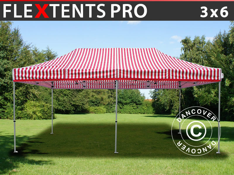 Dancover Foldetelt FleXtents Easy up pavillon PRO 3x6m Stribet