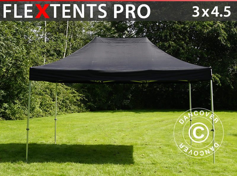 Dancover Foldetelt FleXtents Easy up pavillon PRO 3x4,5m Sort