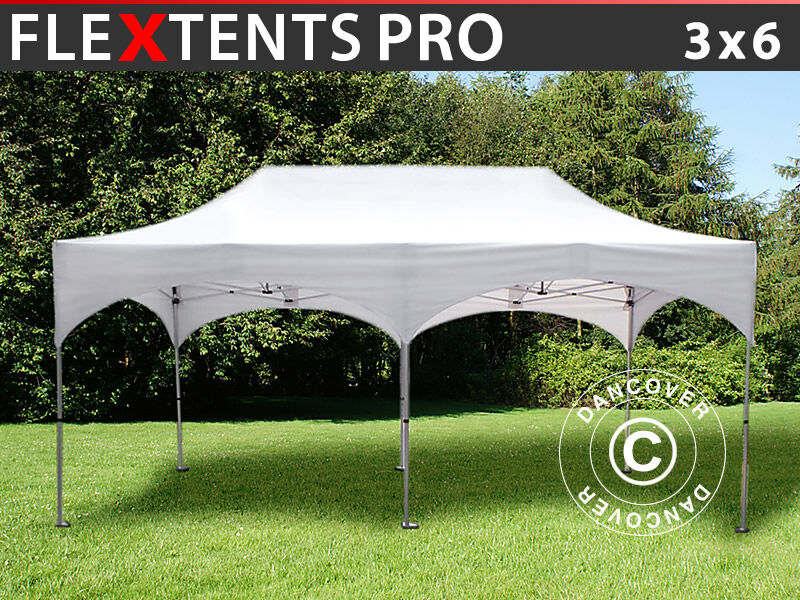 Dancover Foldetelt FleXtents Easy up pavillon PRO "Arched" 3x6m Hvid