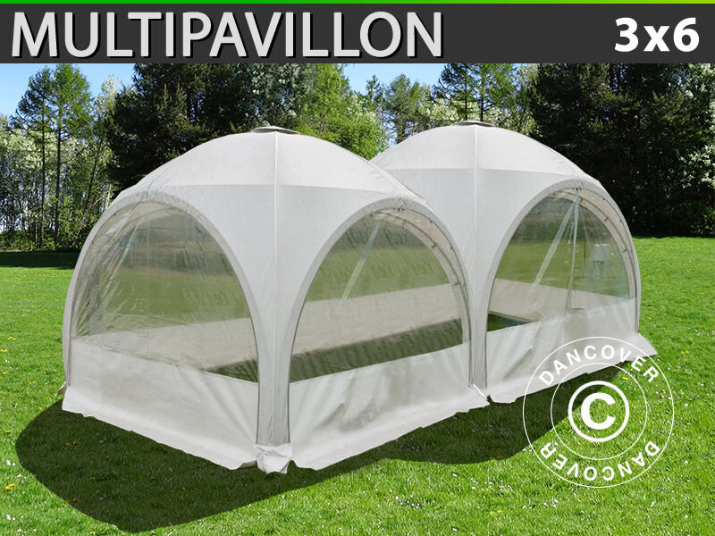 Dancover Partytelt Festtelt Multipavillon /Havepavillon 3x6m Hvid