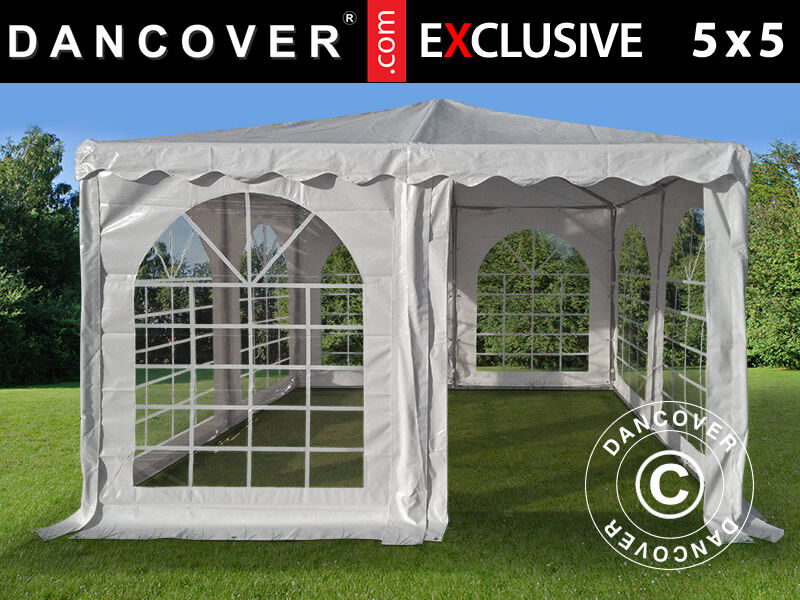 Dancover Pagodetelt Exclusive 5x5m PVC, Hvid