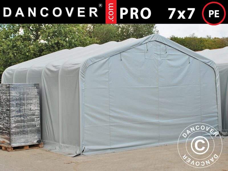 Dancover Lagertelt PRO 7x7x3,8m, PE, Grå