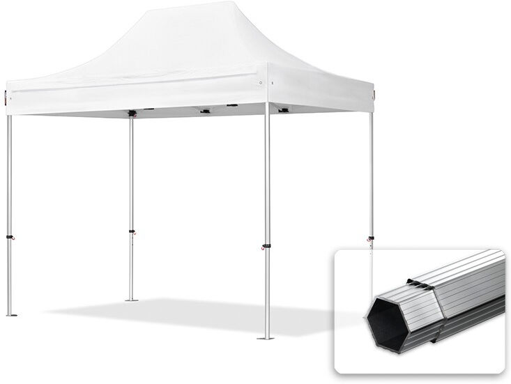 TOOLPORT Easy Up pavillon 3x2m Kvalitetspolyester 400 g/m² hvid 100 % vandtæt Faltzelt, Klappzelt hvid