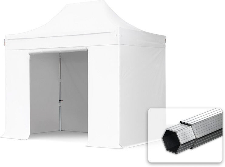 TOOLPORT Easy Up pavillon 3x2m Kvalitetspolyester 400 g/m² hvid 100 % vandtæt Faltzelt, Klappzelt hvid