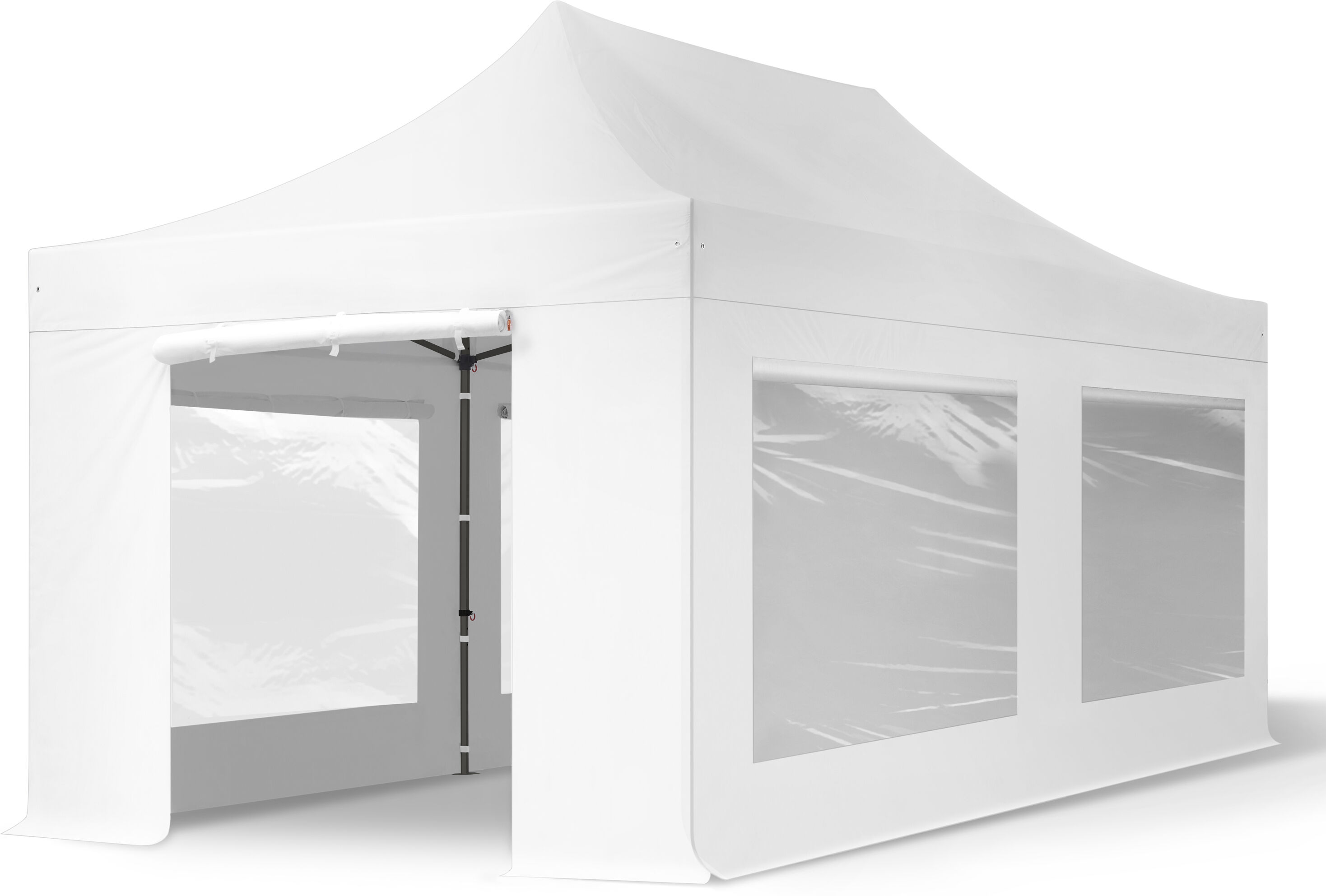 TOOLPORT Easy Up pavillon 3x6m Kvalitetspolyester 350 g/m² hvid 100 % vandtæt Faltzelt, Klappzelt hvid