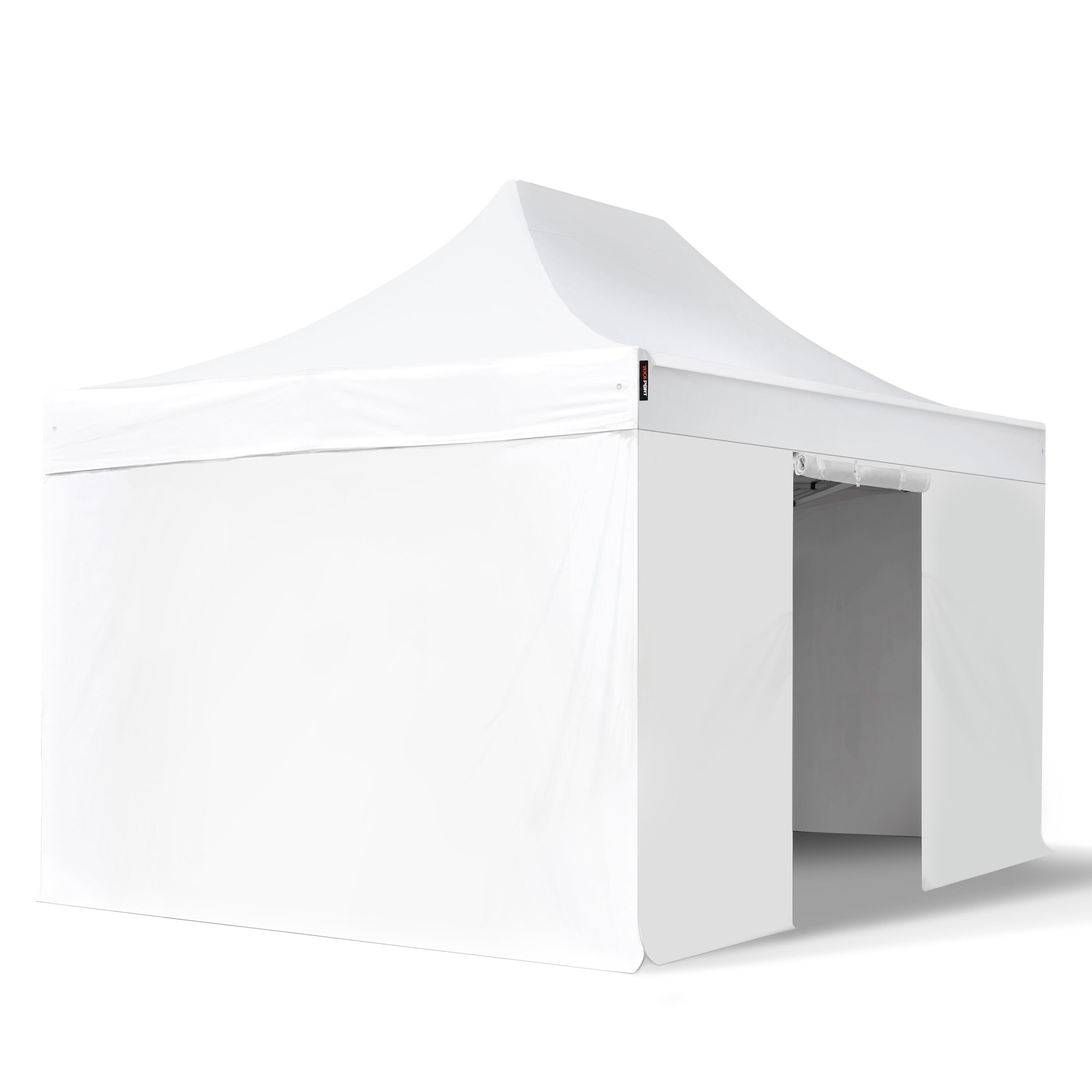 TOOLPORT Easy Up pavillon 3x4,5m Kvalitetspolyester 350 g/m² hvid 100 % vandtæt Faltzelt, Klappzelt hvid