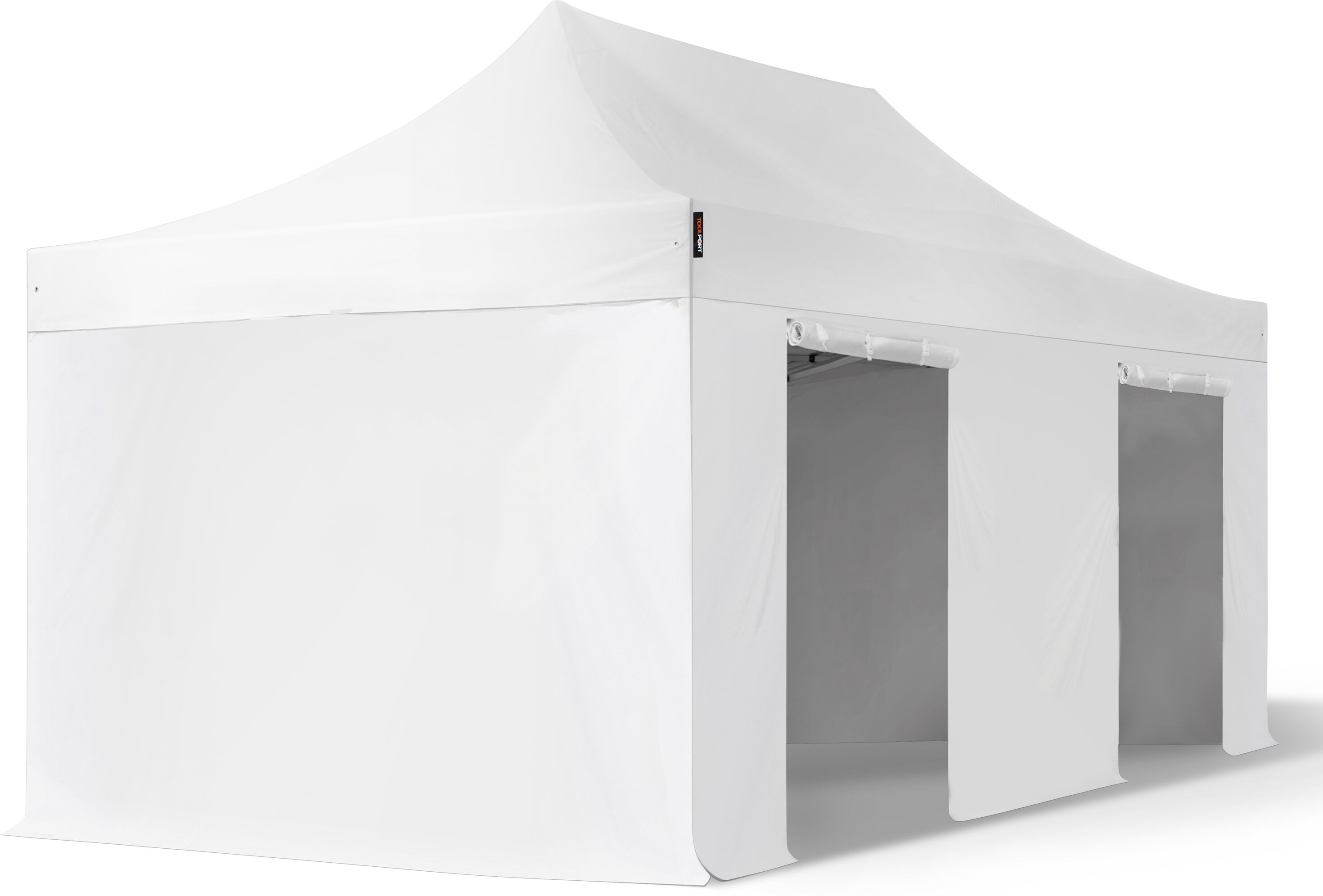 TOOLPORT Easy Up pavillon 3x6m Kvalitetspolyester 350 g/m² hvid 100 % vandtæt Faltzelt, Klappzelt hvid