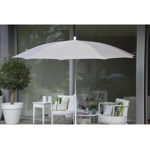 kaiserkraft Parasol, diseño redondo, Ø 2800 mm, armazón blanco, blanco