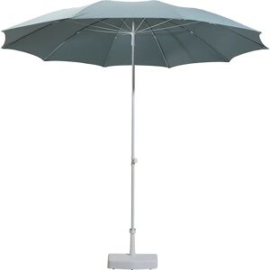 kaiserkraft Parasol, diseño redondo, Ø 2800 mm, armazón blanco, azul marino