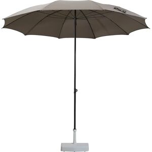 kaiserkraft Parasol, diseño redondo, Ø 2800 mm, armazón antracita, visón